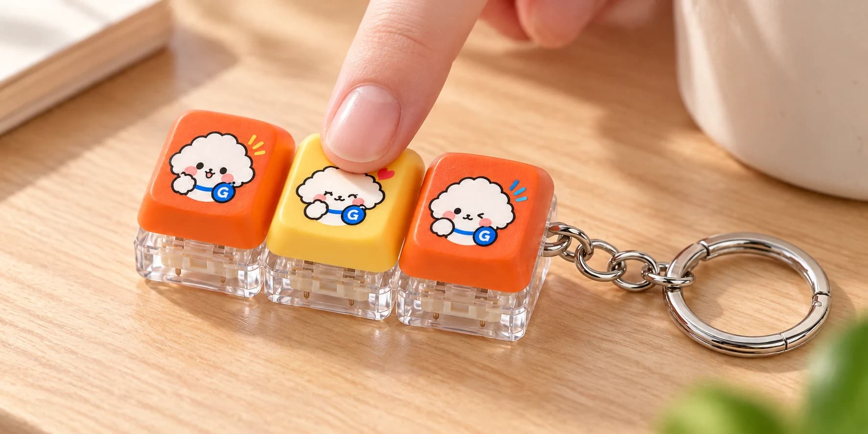 인쇄 키캡 키링 · 제작 참고 이미지
