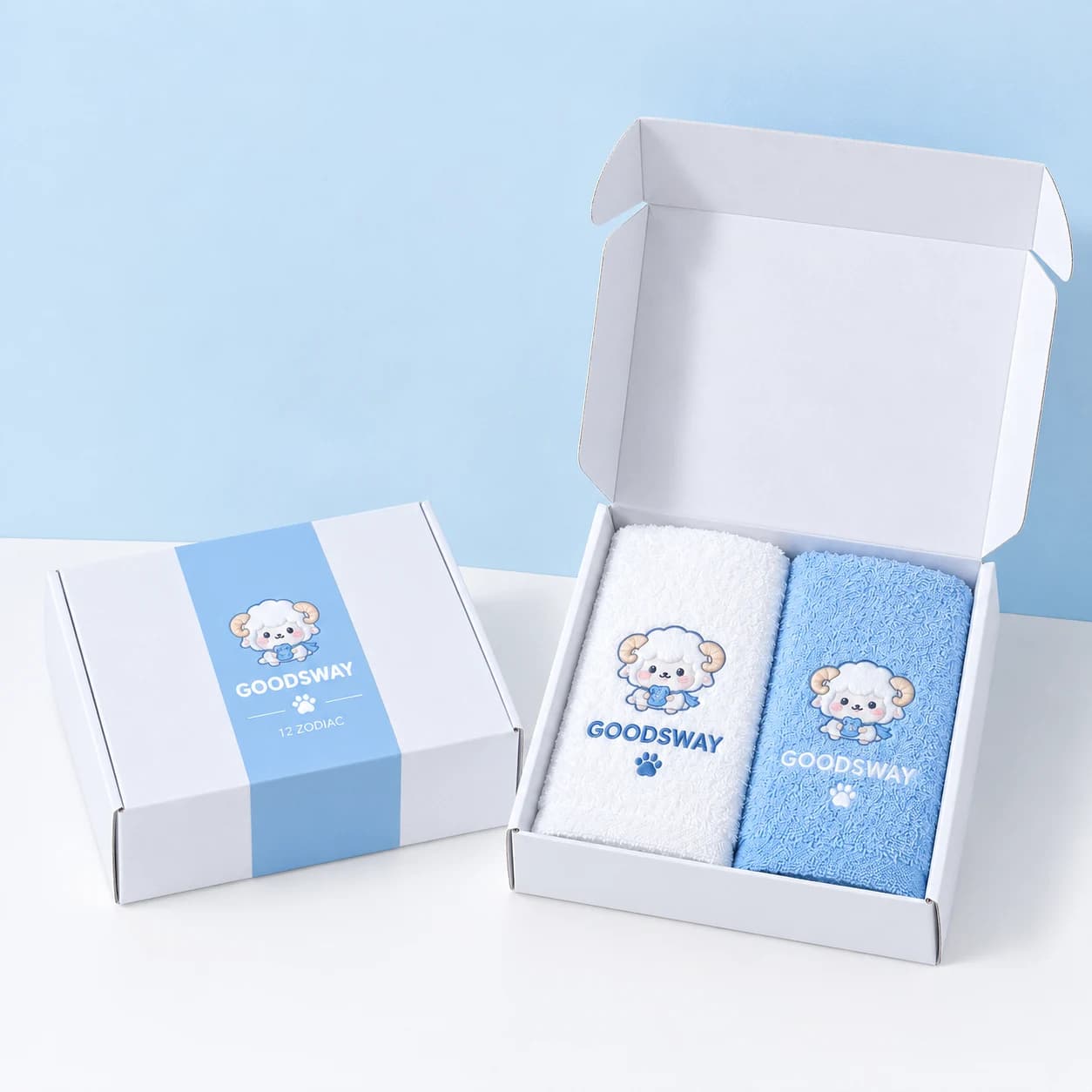 송월타올 자수 타월 SET (2입) · 제작 참고 이미지